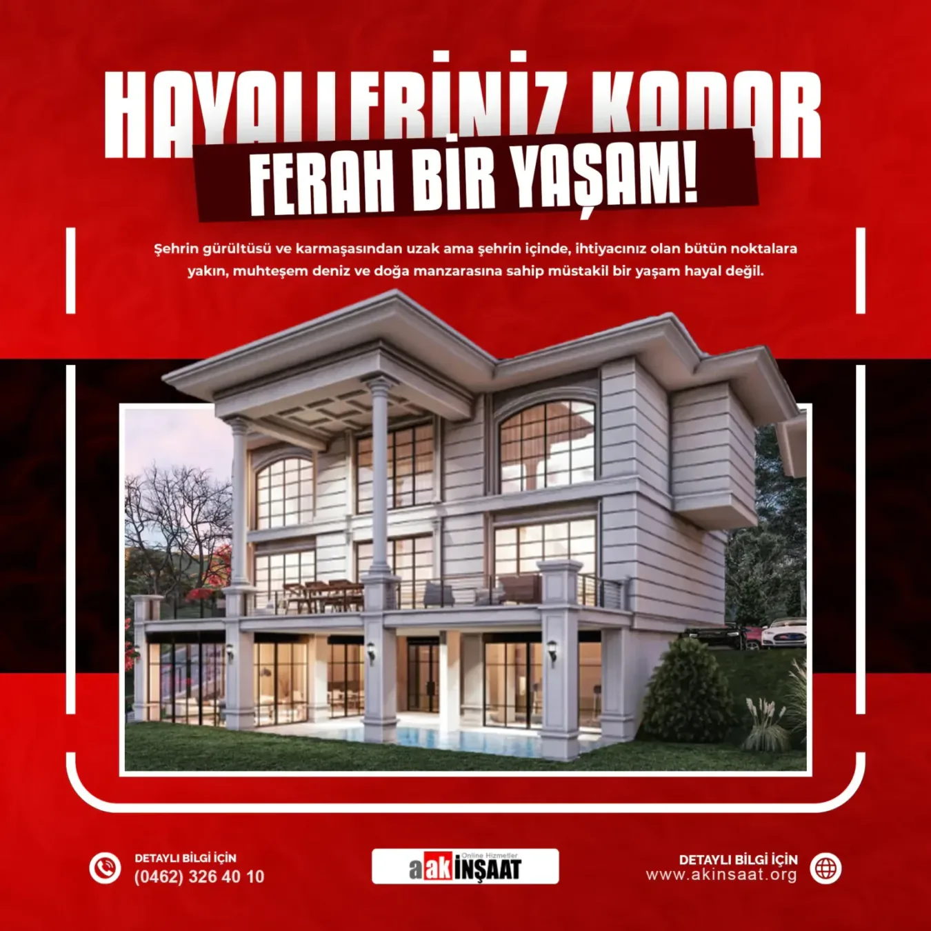 Ak İnşaat Rize sosyal medya referansı (Post)