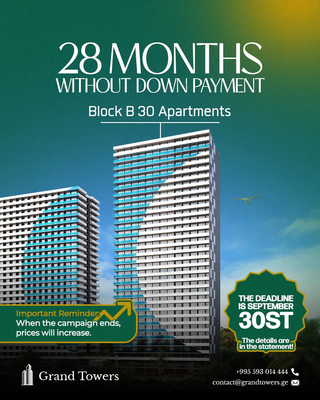 Grand Towers Batumi Gayrimenkul Satış Rize sosyal medya referansı (Post)