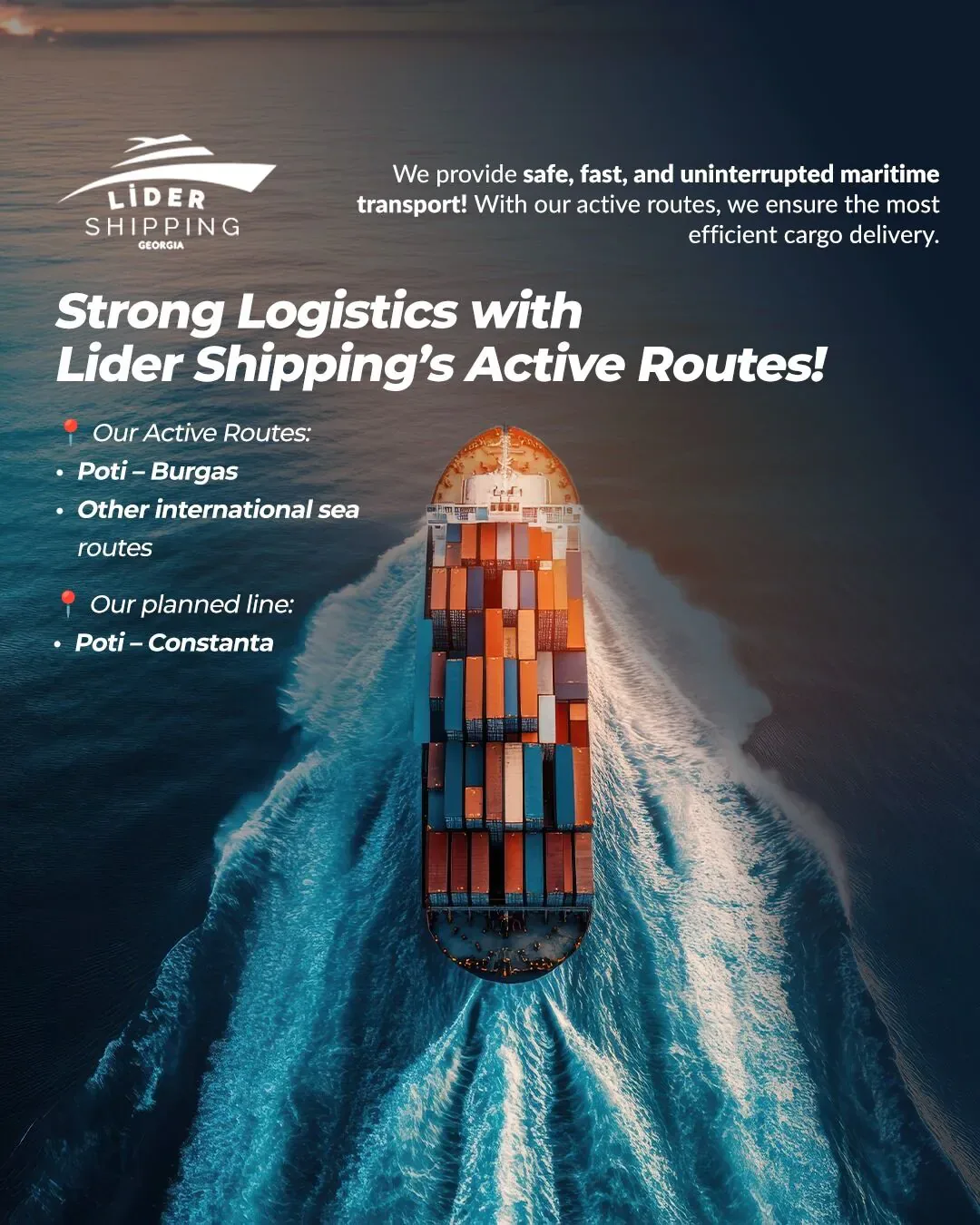 Lider Shipping Georgia Rize sosyal medya referansı (Post)