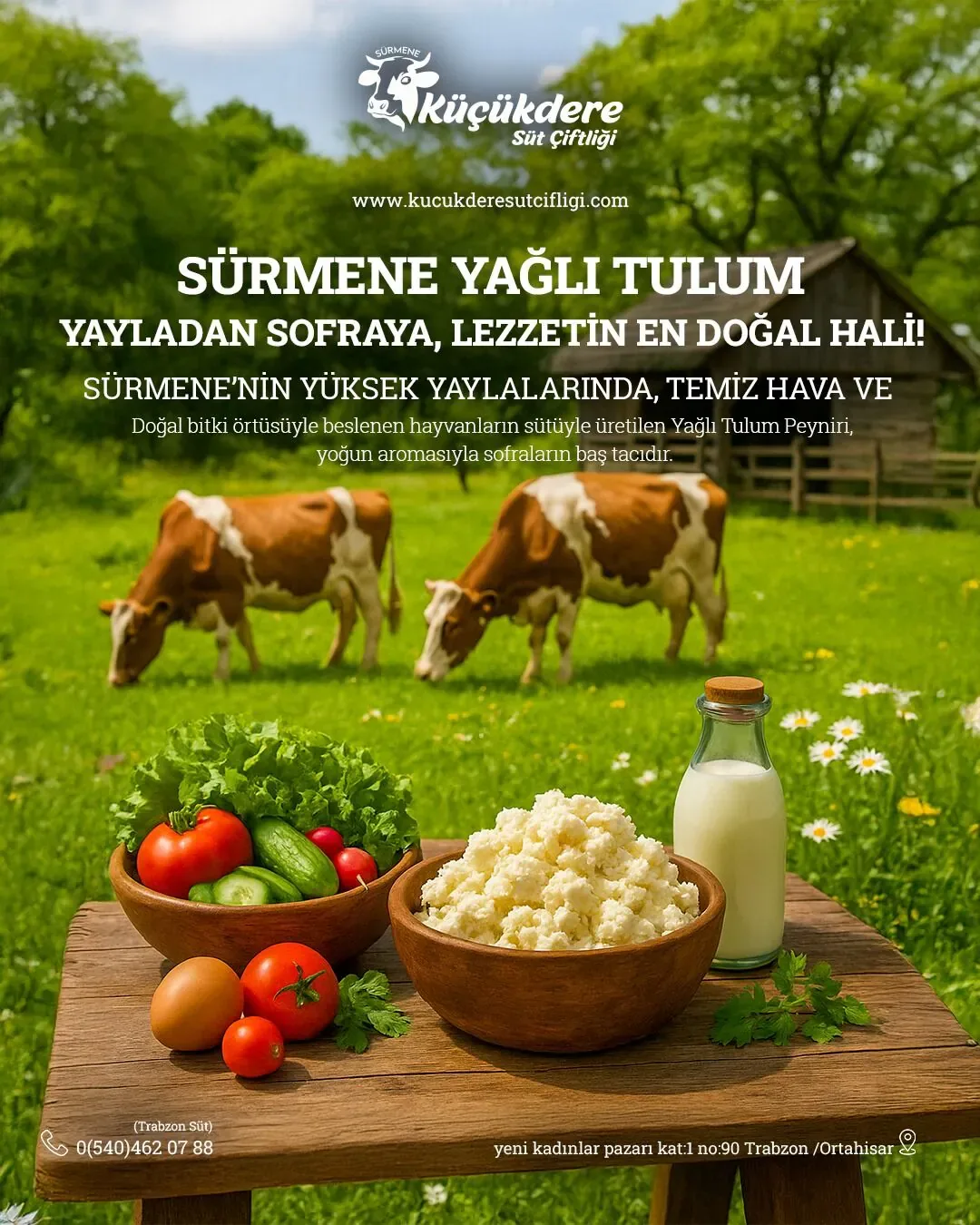 Küçükdere Süt Çiftliği Rize sosyal medya referansı (Post)