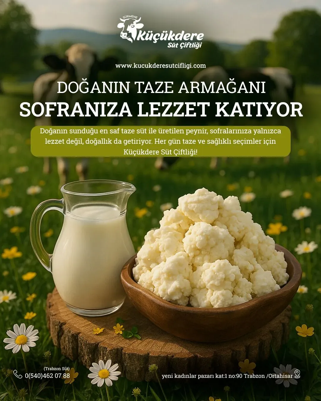 Küçükdere Süt Çiftliği Rize sosyal medya referansı (Post)