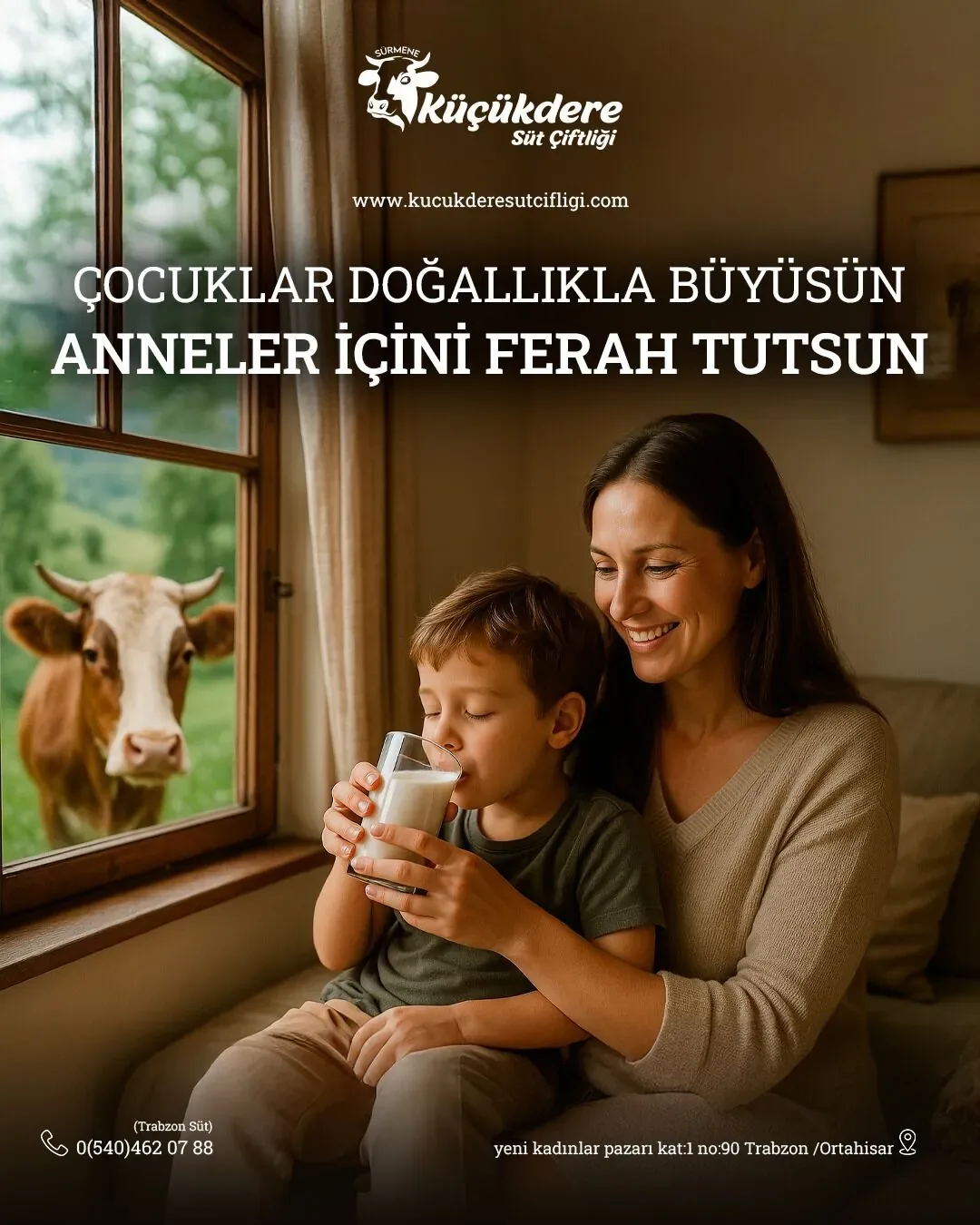Küçükdere Süt Çiftliği Rize sosyal medya referansı (Post)