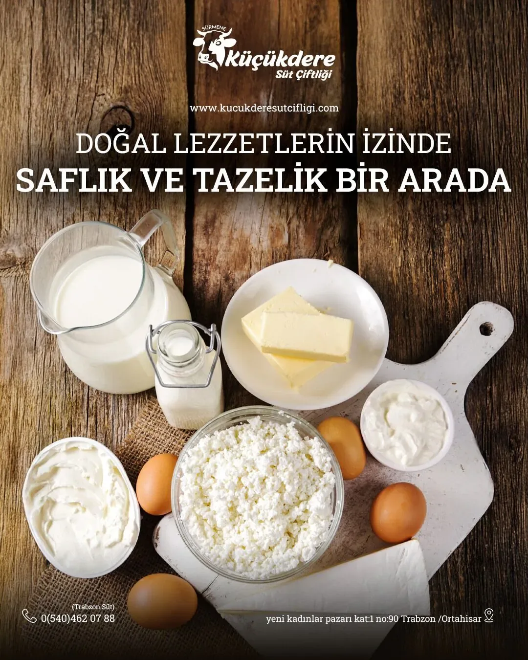 Küçükdere Süt Çiftliği Rize sosyal medya referansı (Post)