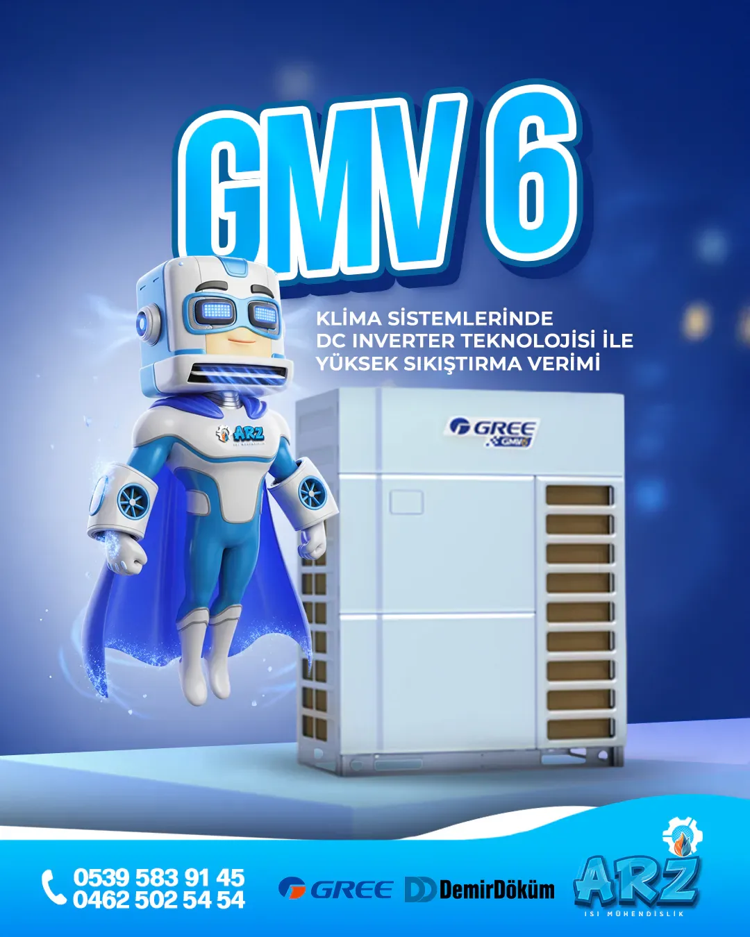 Arz Isı Mühendislik GMV 6 Klima Sistemi Rize sosyal medya referansı (Post)